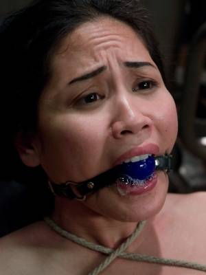 Asian with big tits Jessica Bangkok gets finger fucked & dicked while bound Porn Pics english 18