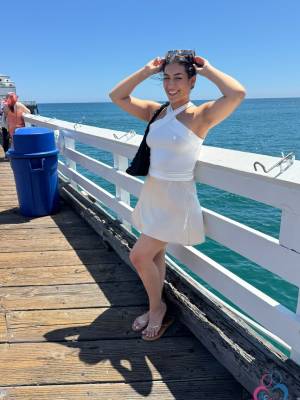Amateur chick with a bushy muff shows her beaver on a boat in sunglasses Porn Pics english 19