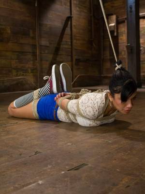 Latina sex slave Beretta James gets punished with a vibrator while tied up Porn Pics english 04