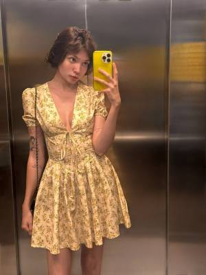 Teen amateur with short hair sports a swimsuit while crossdressing at a resort Porn Pics english 10