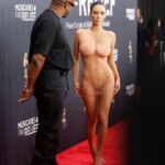 Bianca Censori naked at the Grammys in a transparent dress