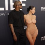 Bianca Censori naked at the Grammys in a transparent dress