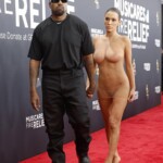 Bianca Censori naked at the Grammys in a transparent dress