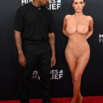 Bianca Censori naked at the Grammys in a transparent dress