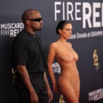 Bianca Censori naked at the Grammys in a transparent dress